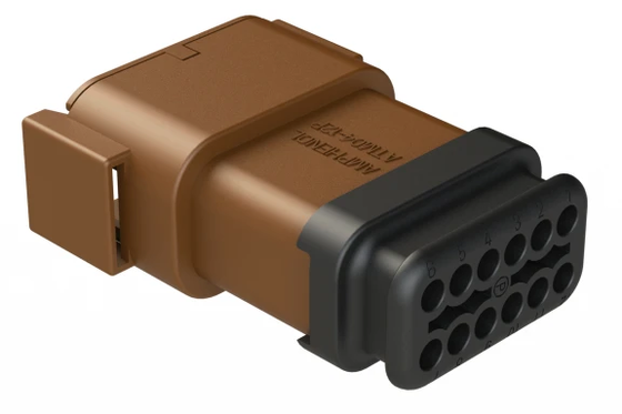 Amphenol ATM04-12PD-SR1BN Cabo macho Receptáculo retangular Componente eletrônico embalado de fábrica original com alívio de tensão D-Key 12 posições Design